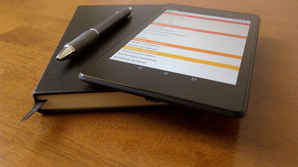 Lists for Writers on Nexus 7